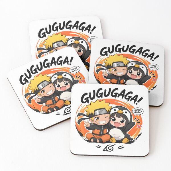 Item preview, Chibi Ninja & gugugaga Duo Cute Anime Style Sticker | Funny Kawaii Shirt Design designed and sold by VashudevDesigns.