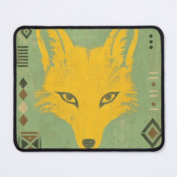 Item preview, Golden Fox Face — Seafoam Retro with African Ornaments designed and sold by Jandedan.
