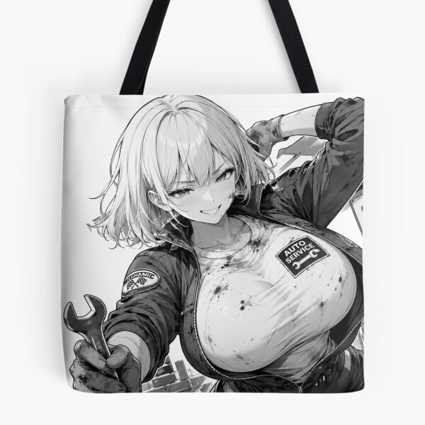 Item preview, Anime Mechanic Girl – Black and White Automotive Waifu designed and sold by Ericks0087.