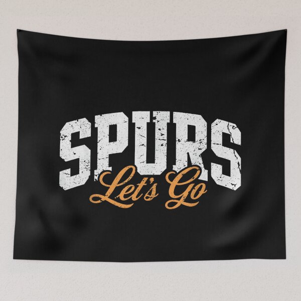 Item preview, Vintage Spurs Lets Go Distressed Retro Basketball Fan Game Day Typography Design designed and sold by BrandyFreika.