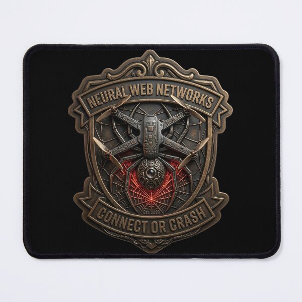 Item preview, 3D Neural Web Networks Connect Or Crash Crest designed and sold by HoshisWorld2018.