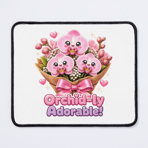 Item preview, Kawaii Pink Orchid Bouquet | Cute Floral Pun designed and sold by Dulxoz.