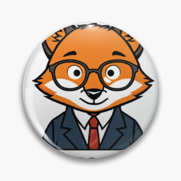 Item preview, Funny Smart Fox in Suit – Spritz & Smart Cartoon Animal designed and sold by SYNTR.