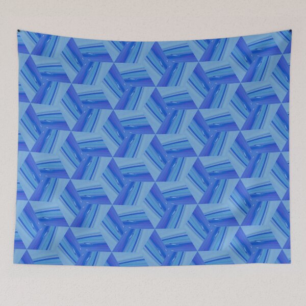 Item preview, Celestial Drift Blue Flow Seamless Pattern designed and sold by Pattern Fusion Creations.