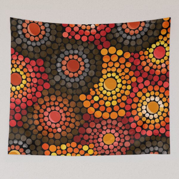 Item preview, Aboriginal Inspired Dot Art - Circles of Sun Rays designed and sold by GrinGalore.