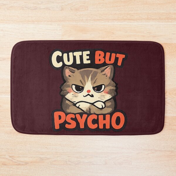 Item preview, Cute But Psycho Angry Cat Funny Shirt designed and sold by Hobby-up.