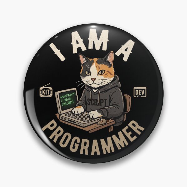 Item preview, Funny Programmer Cat Coding Retro Hoodie Design designed and sold by CrystalMineArts.