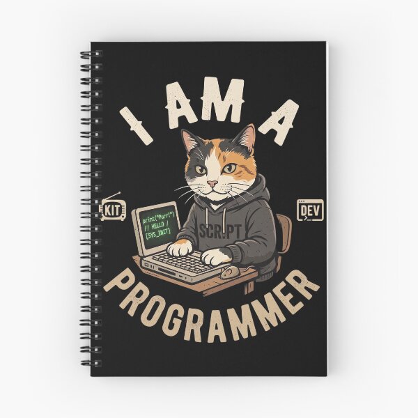 Item preview, Funny Programmer Cat Coding Retro Hoodie Design designed and sold by CrystalMineArts.