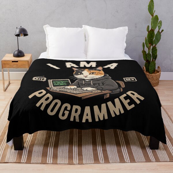 Item preview, Funny Programmer Cat Coding Retro Hoodie Design designed and sold by CrystalMineArts.