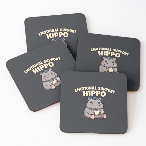 Artikelvorschau, Emotionales Unterstützungs-Nilpferd-Niedliches Kaffeetier-Shirt entworfen und verkauft von Hobby-up.