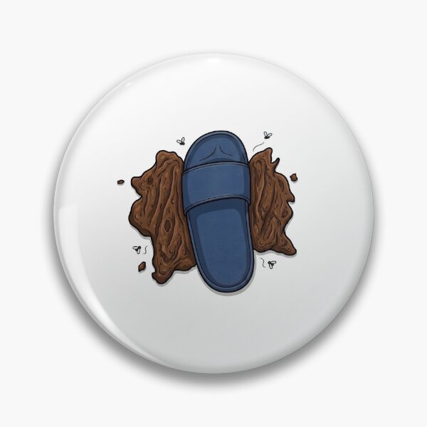 Item preview, Maybe It's Good Luck - Funny Slipper Stepping in Poop (Blue) designed and sold by HornbillDesign.