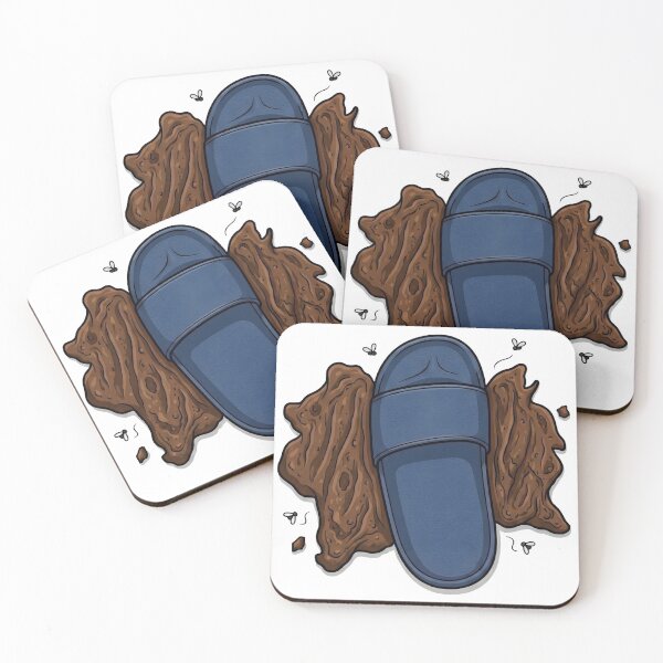 Item preview, Maybe It's Good Luck - Funny Slipper Stepping in Poop (Blue) designed and sold by HornbillDesign.