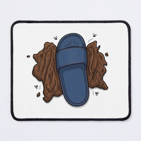 Item preview, Maybe It's Good Luck - Funny Slipper Stepping in Poop (Blue) designed and sold by HornbillDesign.