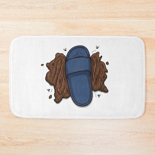 Item preview, Maybe It's Good Luck - Funny Slipper Stepping in Poop (Blue) designed and sold by HornbillDesign.