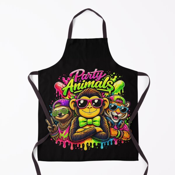 Item preview, Vibrant Neon Party Animals Monkey Sloth And Tiger Wearing Cool Sunglasses designed and sold by KarimeRenin.