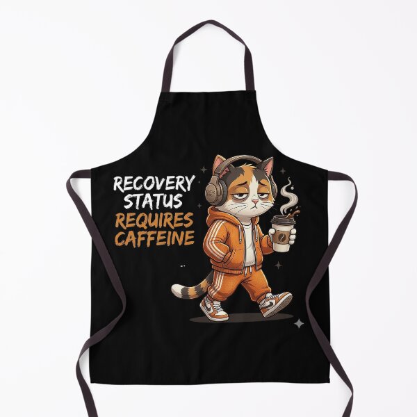Item preview, Funny Coffee Cat Gym Recovery Caffeine Humor Tee designed and sold by CrystalMineArts.