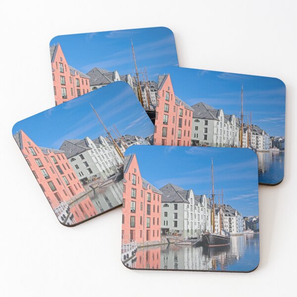 Item preview, Colourful Art Nouveau Cityscape Alesund Norway designed and sold by Martyn R Arnold Fine Art Nature & Landscape Photography.