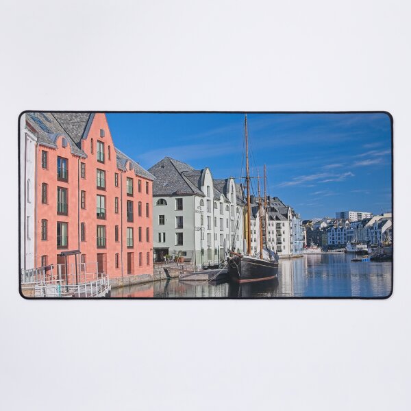Item preview, Colourful Art Nouveau Cityscape Alesund Norway designed and sold by Martyn R Arnold Fine Art Nature & Landscape Photography.