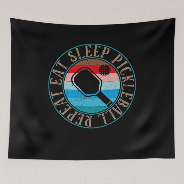 Item preview, Funny Pickleball Eat Sleep Repeat Lifestyle Pickle Ball designed and sold by smartrocket.