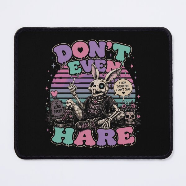 Item preview, Don’t Even Hare Skeleton Bunny Goth T-Shirt – Funny Pastel Goth Rabbit designed and sold by printedartgoods.