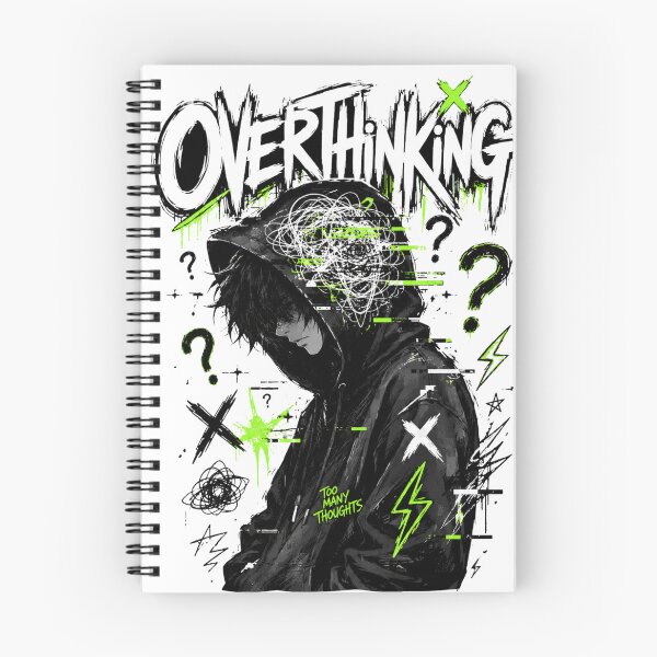 Item preview, Overthinking Hoodie – Anxiety Streetwear Design designed and sold by designsvetlana1.