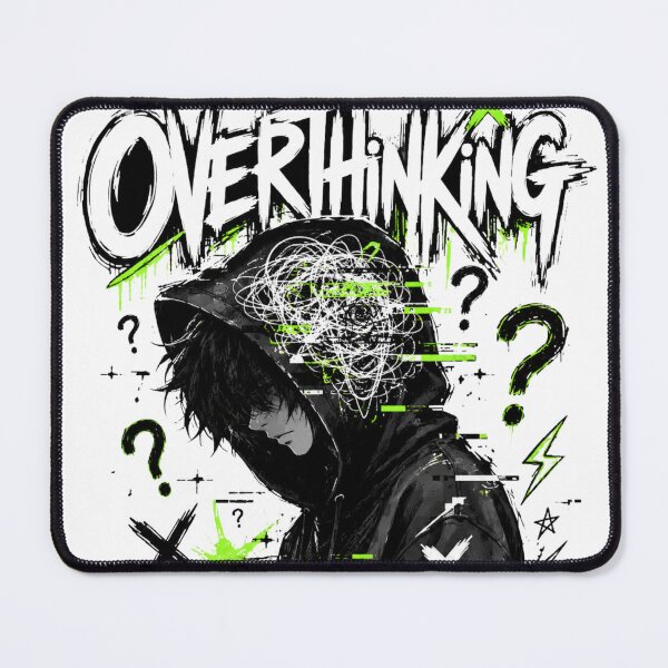 Item preview, Overthinking Hoodie – Anxiety Streetwear Design designed and sold by designsvetlana1.