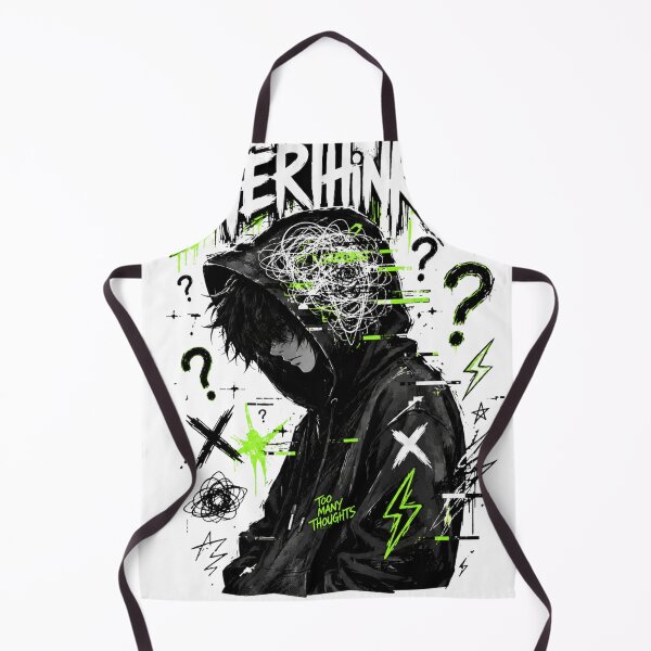 Item preview, Overthinking Hoodie – Anxiety Streetwear Design designed and sold by designsvetlana1.