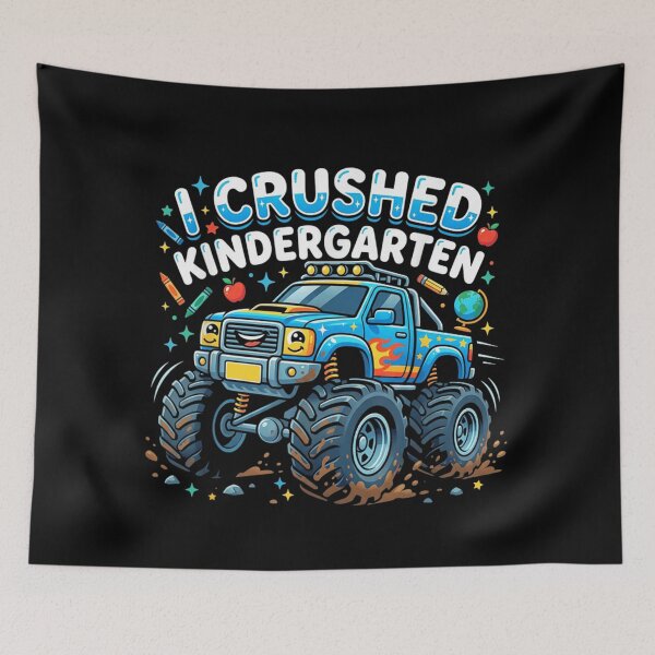 Item preview, I Crushed Kindergarten Cute Monster Truck Graduation Last Day Of School Graphic designed and sold by KarimeRenin.