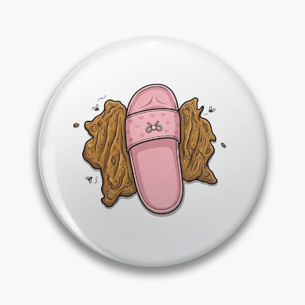 Item preview, Maybe It's Good Luck - Funny Slipper Stepping in Poop (Pink) designed and sold by HornbillDesign.