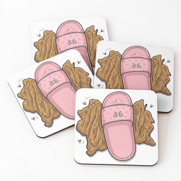 Item preview, Maybe It's Good Luck - Funny Slipper Stepping in Poop (Pink) designed and sold by HornbillDesign.