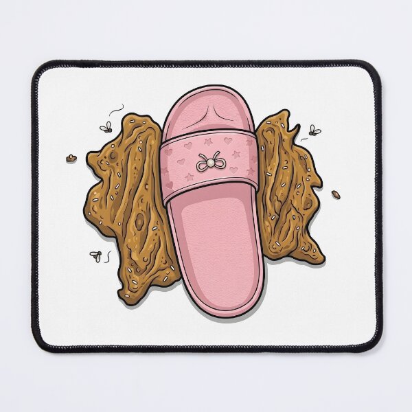 Item preview, Maybe It's Good Luck - Funny Slipper Stepping in Poop (Pink) designed and sold by HornbillDesign.