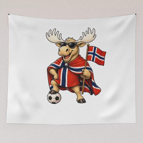 Item preview, Norway Moose Soccer Ball Norwegian Football Fan Supporter designed and sold by wishtopia.