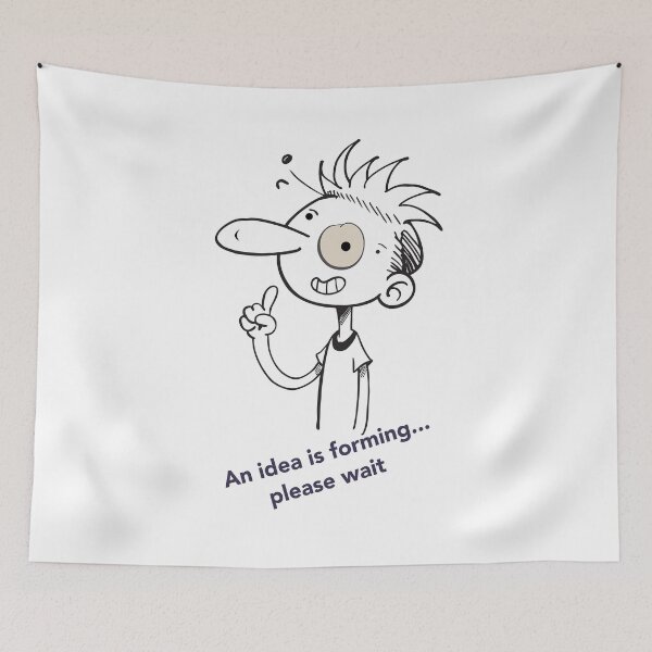 Item preview, An Idea Is Forming Please Wait Funny Cartoon designed and sold by Pickmash.