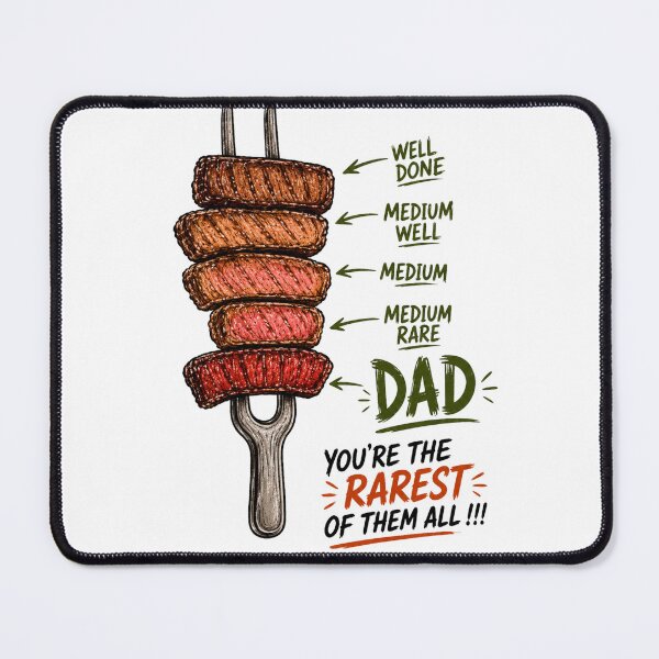 Item preview, Funny Dad BBQ Steak Lover Rare Father Humor Design designed and sold by Designs That Speak ✨.