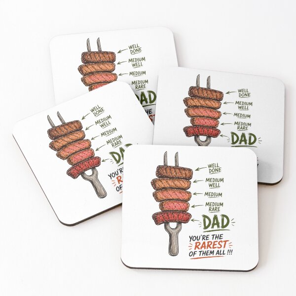 Item preview, Funny Dad BBQ Steak Lover Rare Father Humor Design designed and sold by Designs That Speak ✨.