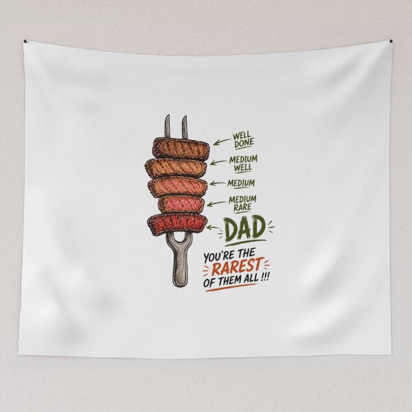 Item preview, Funny Dad BBQ Steak Lover Rare Father Humor Design designed and sold by Designs That Speak ✨.