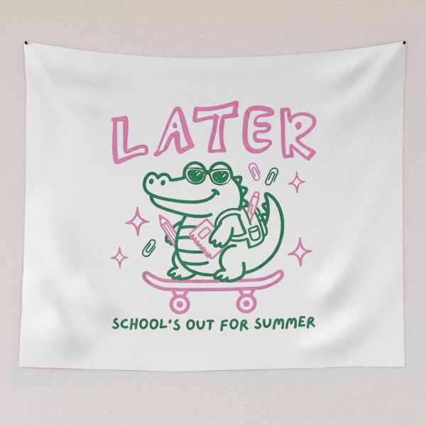 Item preview, Later Alligator Schools Out For Summer Skateboard Retro Student Crocodile Design designed and sold by AraceLidway.