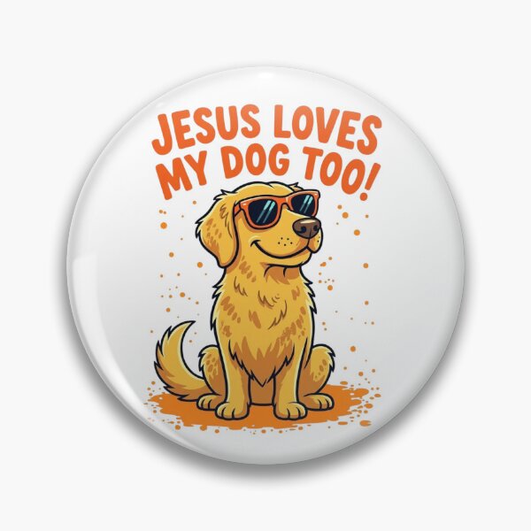 Aperçu de l'œuvre T-shirt chrétien Golden Retriever – Jésus aime aussi mon chien créée et vendue par ArtsBorn2Create.