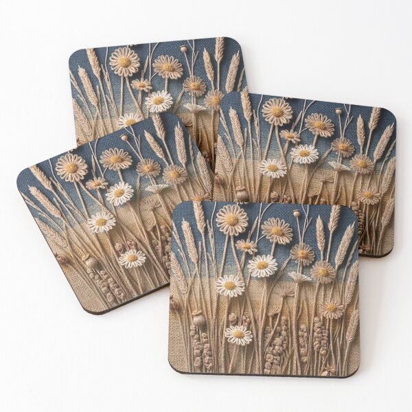 Item preview, Textile Meadow Fiber Art Print designed and sold by JUTElCONIC.