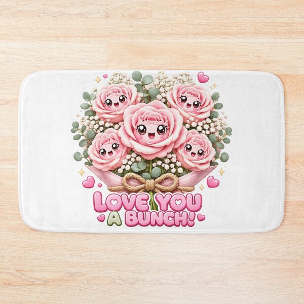 Item preview, Kawaii Rose Bouquet | Cute Romantic Floral Pun designed and sold by Dulxoz.