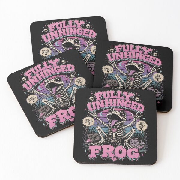 Item preview, Fully Unhinged Frog Skeleton Frog Goth T-Shirt – Chaotic Pastel Goth Frog designed and sold by printedartgoods.