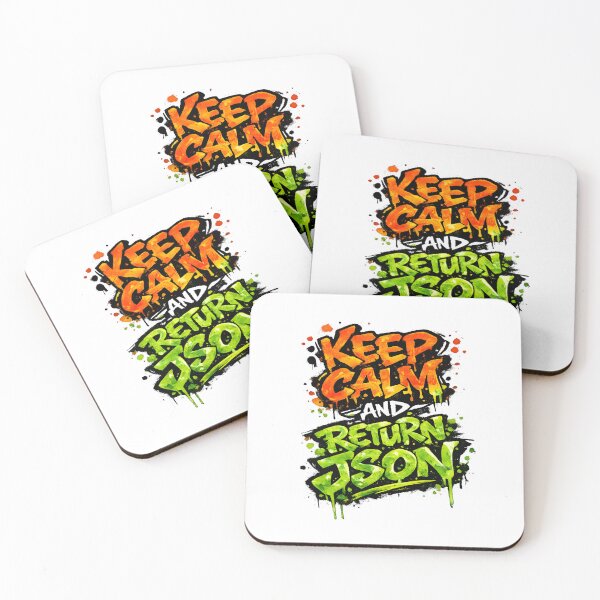 Item preview, Keep Calm and Return JSON Coding Meme designed and sold by Nerd Romance Café.