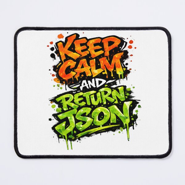 Item preview, Keep Calm and Return JSON Coding Meme designed and sold by Nerd Romance Café.