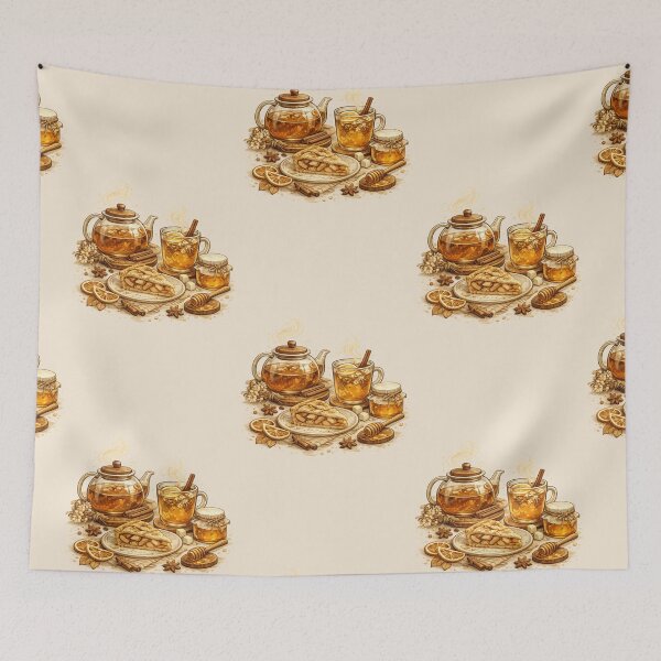 Item preview, Autumn Tea, Pie & Honey – Cozy Fall Aesthetic designed and sold by BeaVibes.