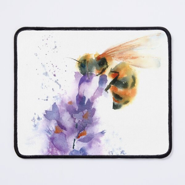 Item preview, Honey bee on purple flower designed and sold by PaintsPassion.