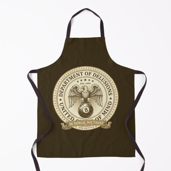 Item preview, Department of Delusions Funny Fake Government Seal Magic 8 Ball Tee designed and sold by afarkar.