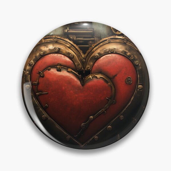 Item preview, Steampunk Metal Heart Rivet Grunge Illustration designed and sold by Boddicca.