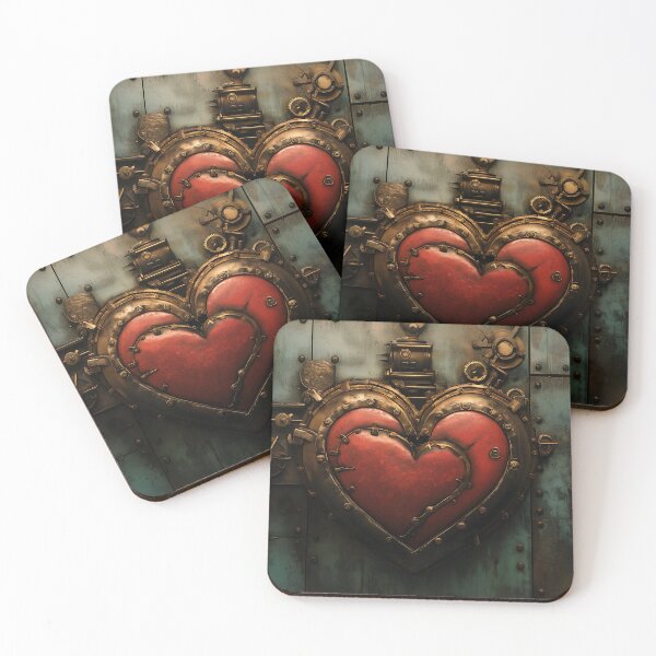 Item preview, Steampunk Metal Heart Rivet Grunge Illustration designed and sold by Boddicca.