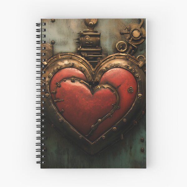 Item preview, Steampunk Metal Heart Rivet Grunge Illustration designed and sold by Boddicca.