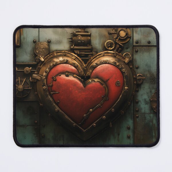Item preview, Steampunk Metal Heart Rivet Grunge Illustration designed and sold by Boddicca.